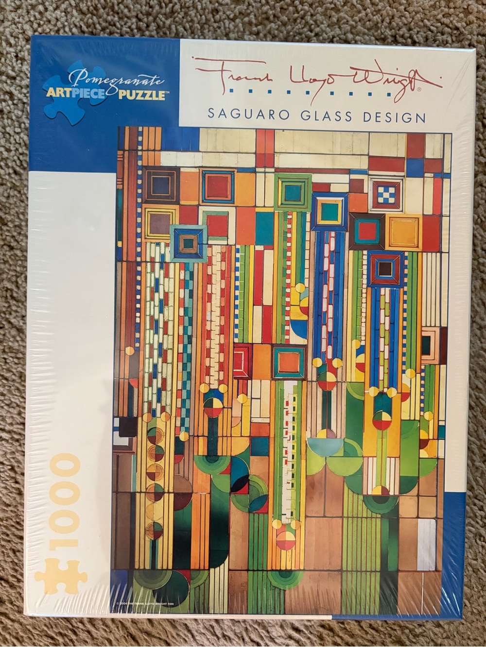Frank Lloyd Wright Puzzle - Multicolor (Blue, Green, Red, Yellow, Brown)